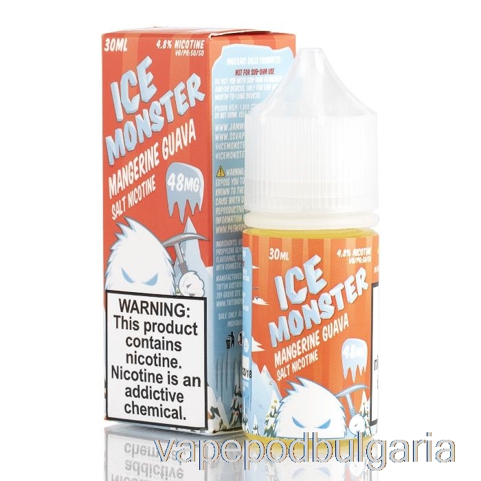 Vape 10000 Дръпки Ice Mangerine Guava - Ice Monster Salts - 30ml 24mg